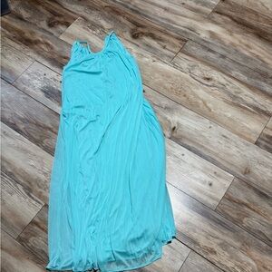 David's Bridal Turquoise Sleeveless Maxi Skirt